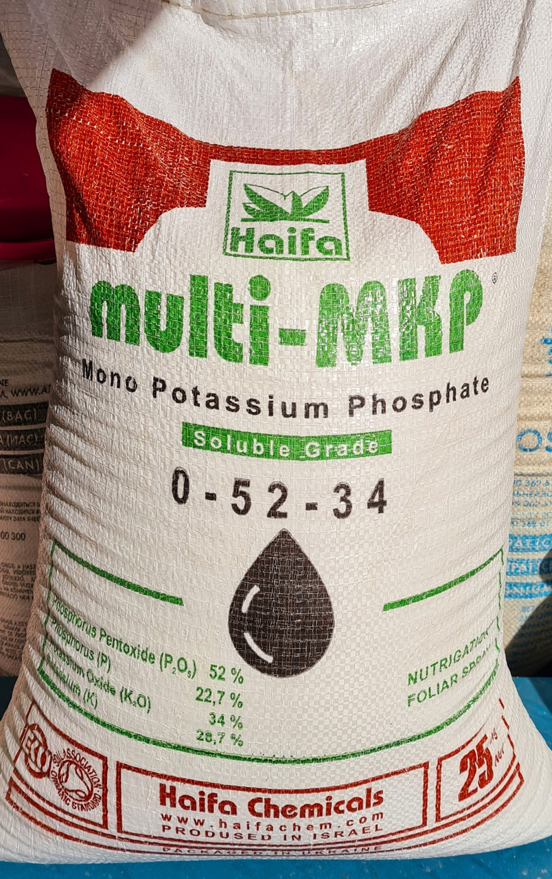 Монофосфат калия (монокалий) 0-52-34, multi-MKP 25кг, Фосфорно калийное ...