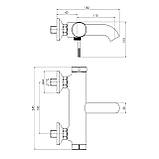 BRENTA змішувач для ванни, нікель, 35 мм, фото 2
