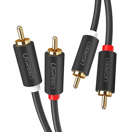Аудіо кабель Ugreen AV104 Hi-Fi 2RCA - 2RCA 1 метр, фото 1