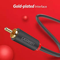Аудіо кабель Ugreen AV104 Hi-Fi 2RCA - 2RCA 1 метр, фото 6