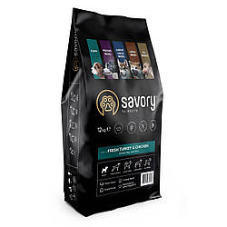 Корм Savory Puppy Fresh Turkey & Chicken (Саворі для цуценят всіх порід з індичкою і куркою) 12кг.