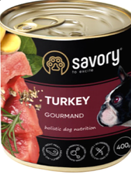 Консерви для собак Savory Gourmand Turkey (Саворі з індичкою) 400г.