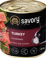 Консерви для собак Savory Gourmand Turkey (Саворі з індичкою) 800г.