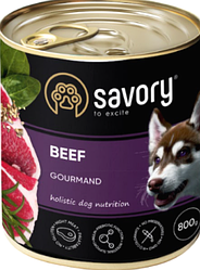 Консерви для собак Savory Gourmand Beef (Саворі з яловичиною) 800г.
