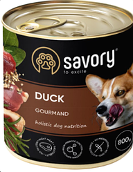 Консерви для собак Savory Gourmand Duck (Саворі з качкою) 800г.