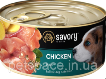 Консерви для цуценят Savory Puppy Chicken (Саворі з куркою) 200г.