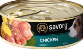 Консерви для цуценят Savory Puppy Chicken (Саворі з куркою) 100г.
