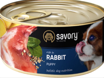 Консерви для цуценят Savory Puppy Rabbit (Саворі з кроликом) 200г.