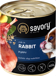 Консерви для цуценят Savory Puppy Rabbit (Саворі з кроликом) 400г.