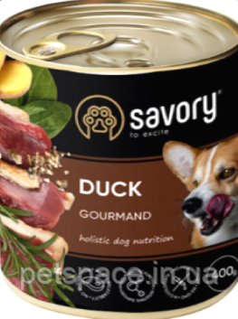 Консерви для собак Savory Gourmand Duck (Саворі з качкою) 400г.