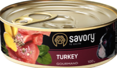 Консерви для собак Savory Gourmand Turkey (Саворі з індичкою) 100г.