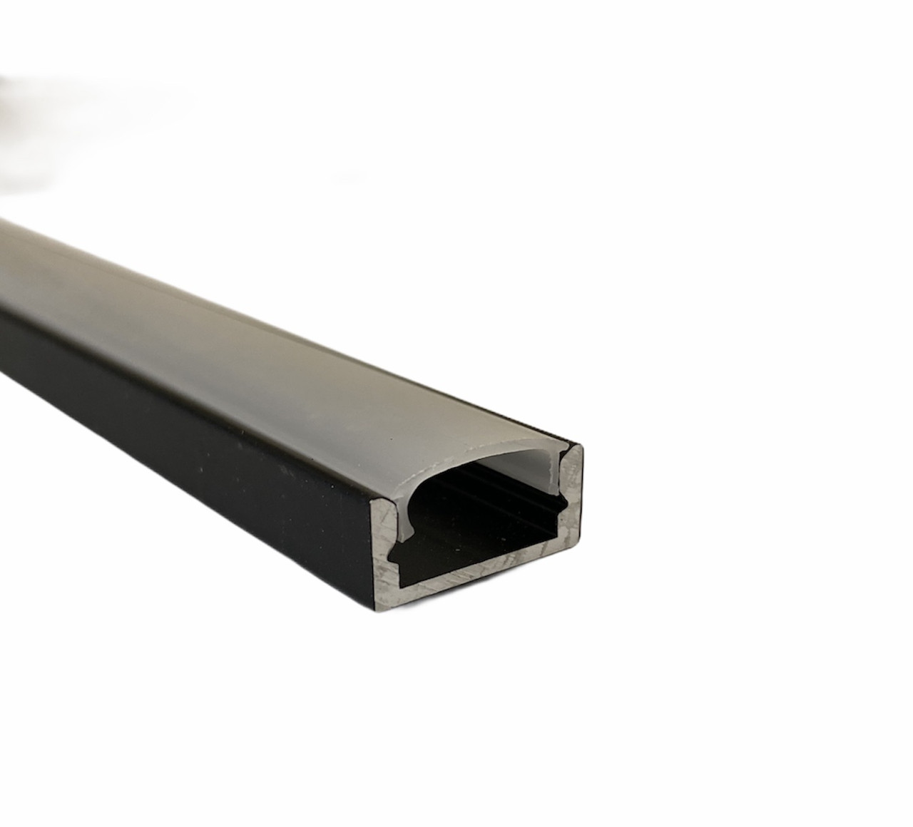 А12В. Профіль Led накладний+росіювач (16мм). Чорний. 2м, фото 1