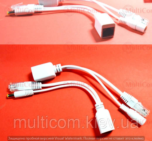 01-10-092. Комплект для передачі живлення IP-камер без PoE, по звитій парі, комплект 2шт