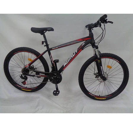 Гірський велосипед Azimut Aqua 26" розмір рами 17" чорно-червоний, фото 2