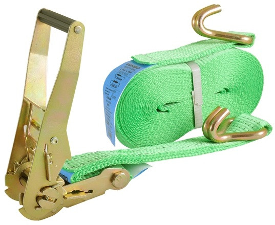 Стяжний ремінь з тріскачки і двома гаками 10м 5т | Стяжні ремені | Стяжний ремінь