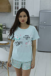 Піжами Жіночі Футболка + Шорти Розмір M
