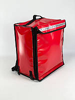 Рюкзак для кур'єра доставки піци їжі червоний GL2 (Glovo), фото 1
