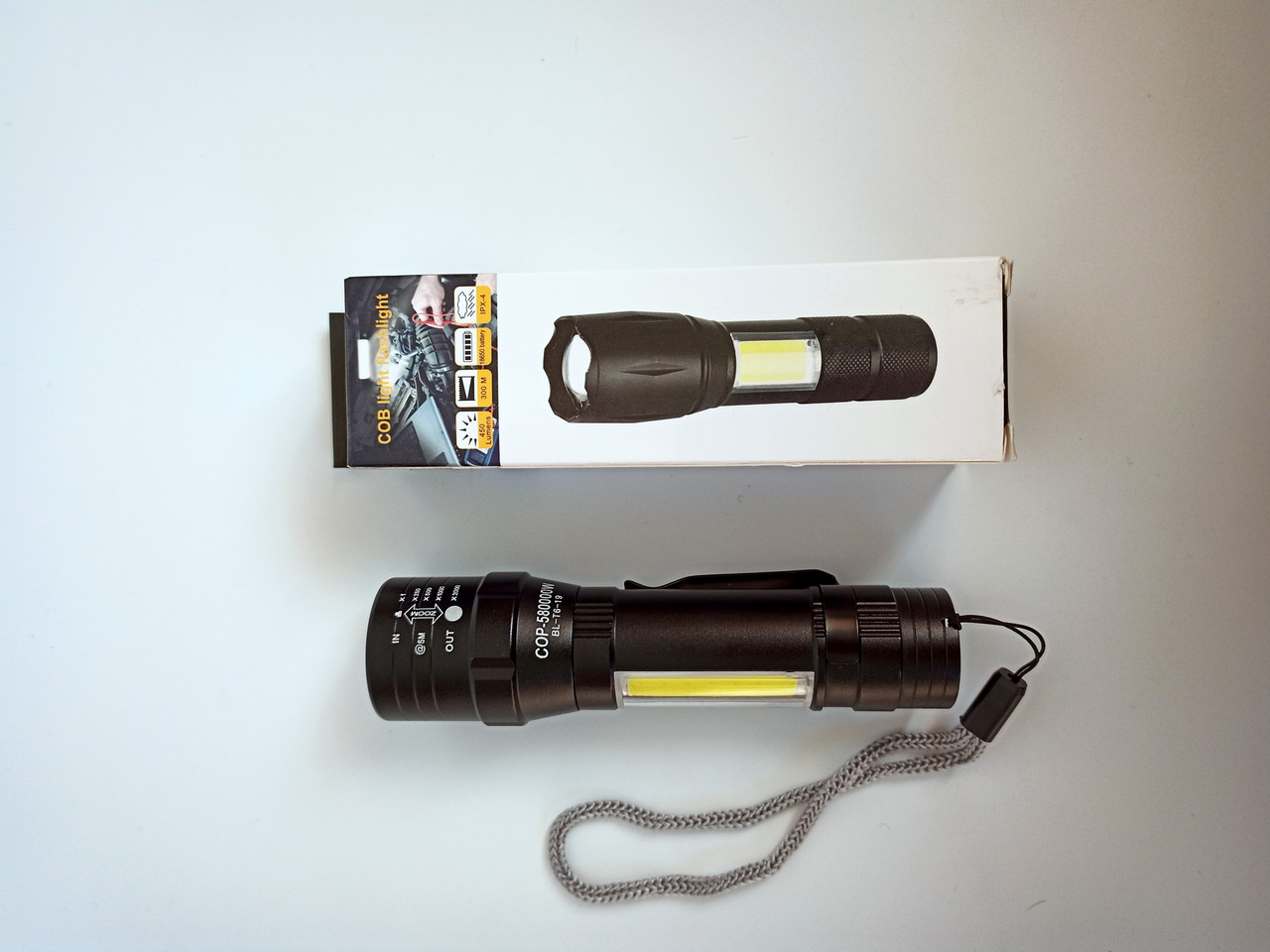 Кишеньковий ліхтарик BL-T6-19 акумуляторний USB заряджання