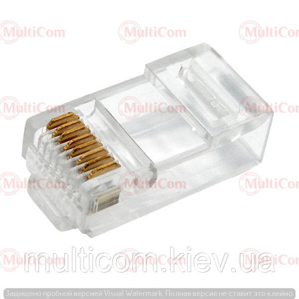 01-12-016. Штекер мережевий 8р8с (RJ-45), Сat6, пачка 100шт