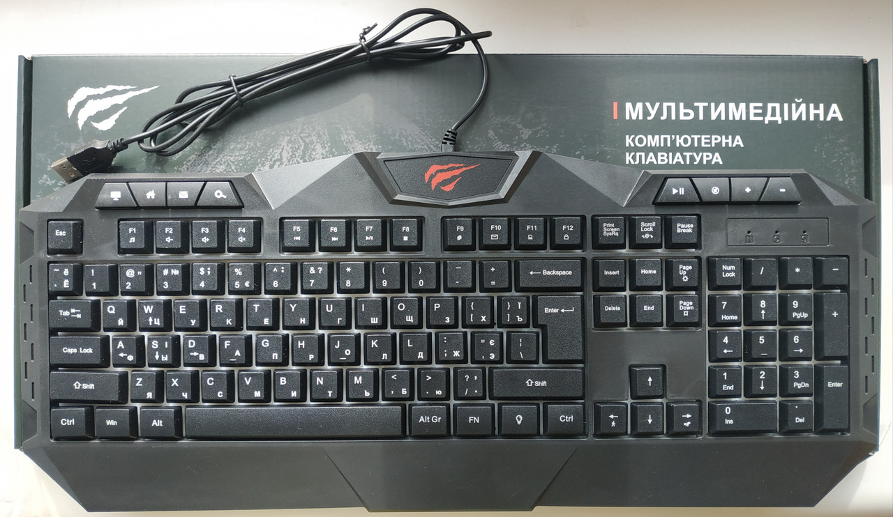 Клавіатура з кольоровою підсвіткою Havit HV-KB510L, USB ігрова