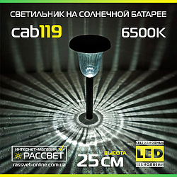 Садовий світильник на сонячній батареї Lemanso CAB119 з акумулятором 1LED пластик