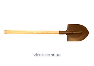 Лопата штикова з дерев'яна яною ручкою ТМ VIROK