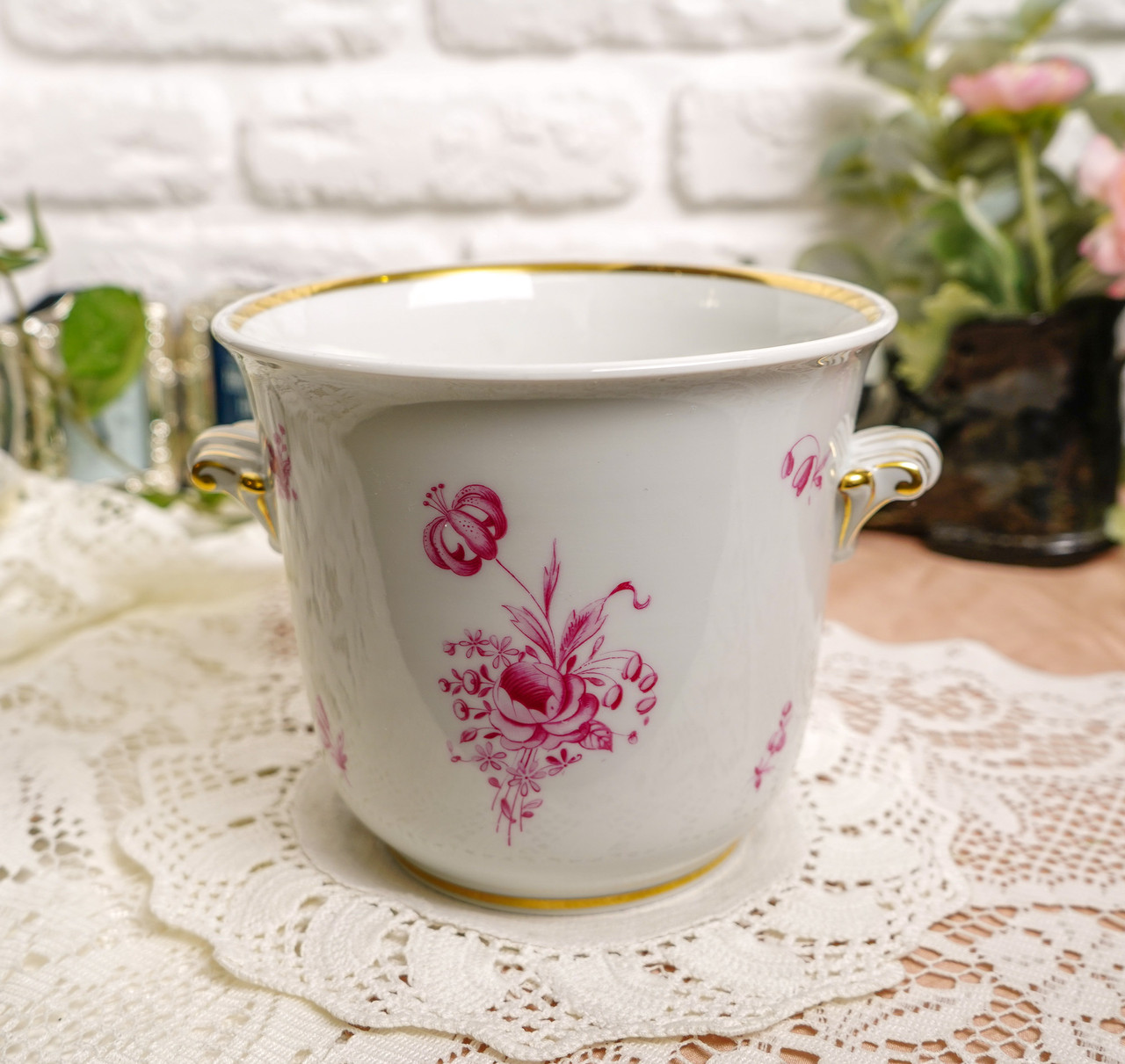 Вінтажна порцелянова ваза під квітковий горщик, кашпо, порцеляна, Hutschenreuther, Німеччина, вінтаж