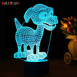 3D світильник, "Собачка", Подарунок для хлопчика, Подарунок дитині, Подарунок синові, фото 4