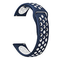 Ремінець BeWatch Nike-style 20 мм для смарт-годинника Xiaomi amazfit BIP Синьо-білий (1010152)