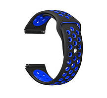 Ремінець силіконовий BeWatch для смарт-годинника Samsung Galaxy Watch 42 мм Чорно-синій (1010118)