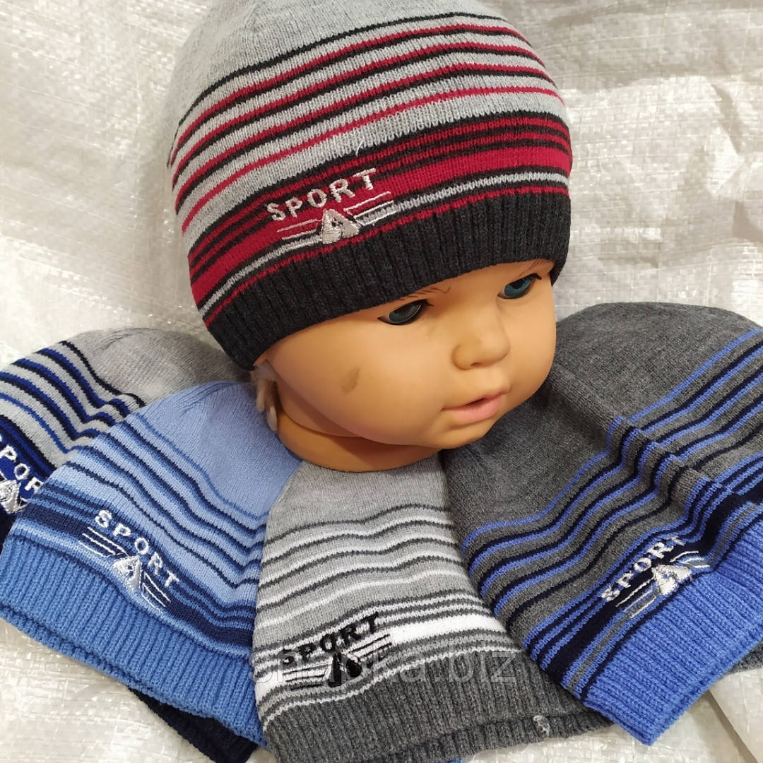 Шапка дитяча в'язана, одношарова., фото 1