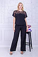 Зручні жіночі штани розміру плюс Casual чорні (52-74), фото 4