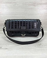 Женская сумка «Наоми» черный крокодил