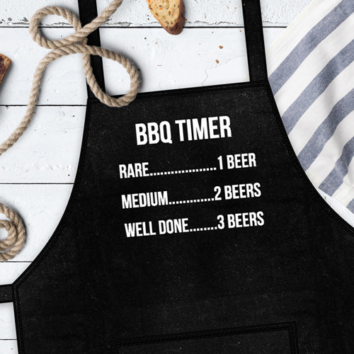 Фартух з написом "BBQ TIMER"