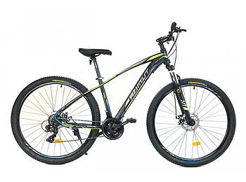 Гірський велосипед 26 дюймів розмір рами 15,5" Azimut Nevada GFRD Чорно-зелений