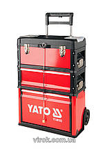 Валіза-візок для інструментів на колесах YATO з 3 секціями