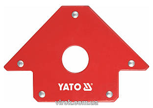 Струбцина магнітна YATO для зварки 102 х 155 х 17 мм 22.5 кг Ø=18 мм
