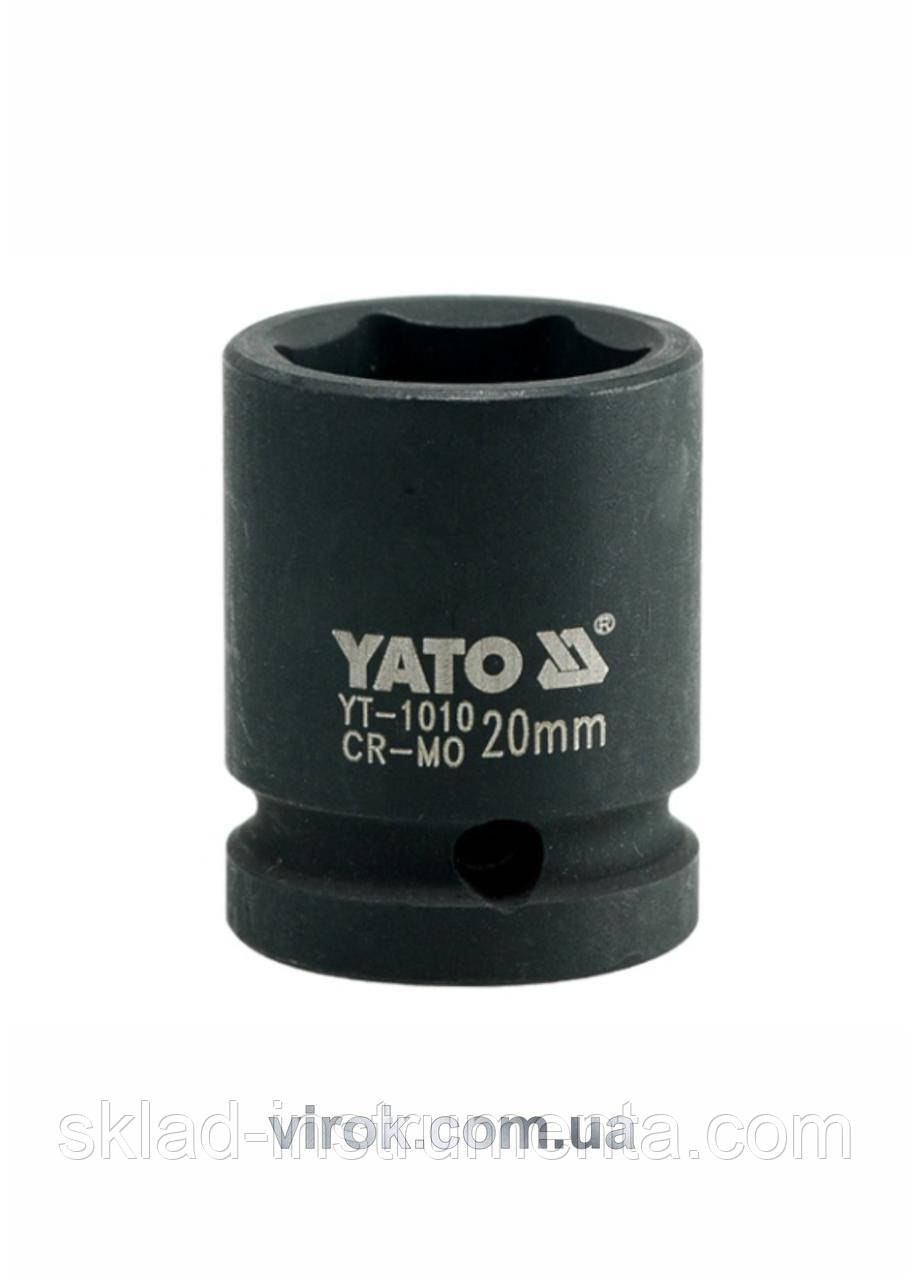 Головка торцеві ударна шестигранна YATO 1/2" М20 х 39 мм