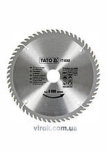Диск пильний по дереву YATO 210 х 30 x 3.2 x 2.2 мм 60 зубців R. P. M до 8000 1/хв