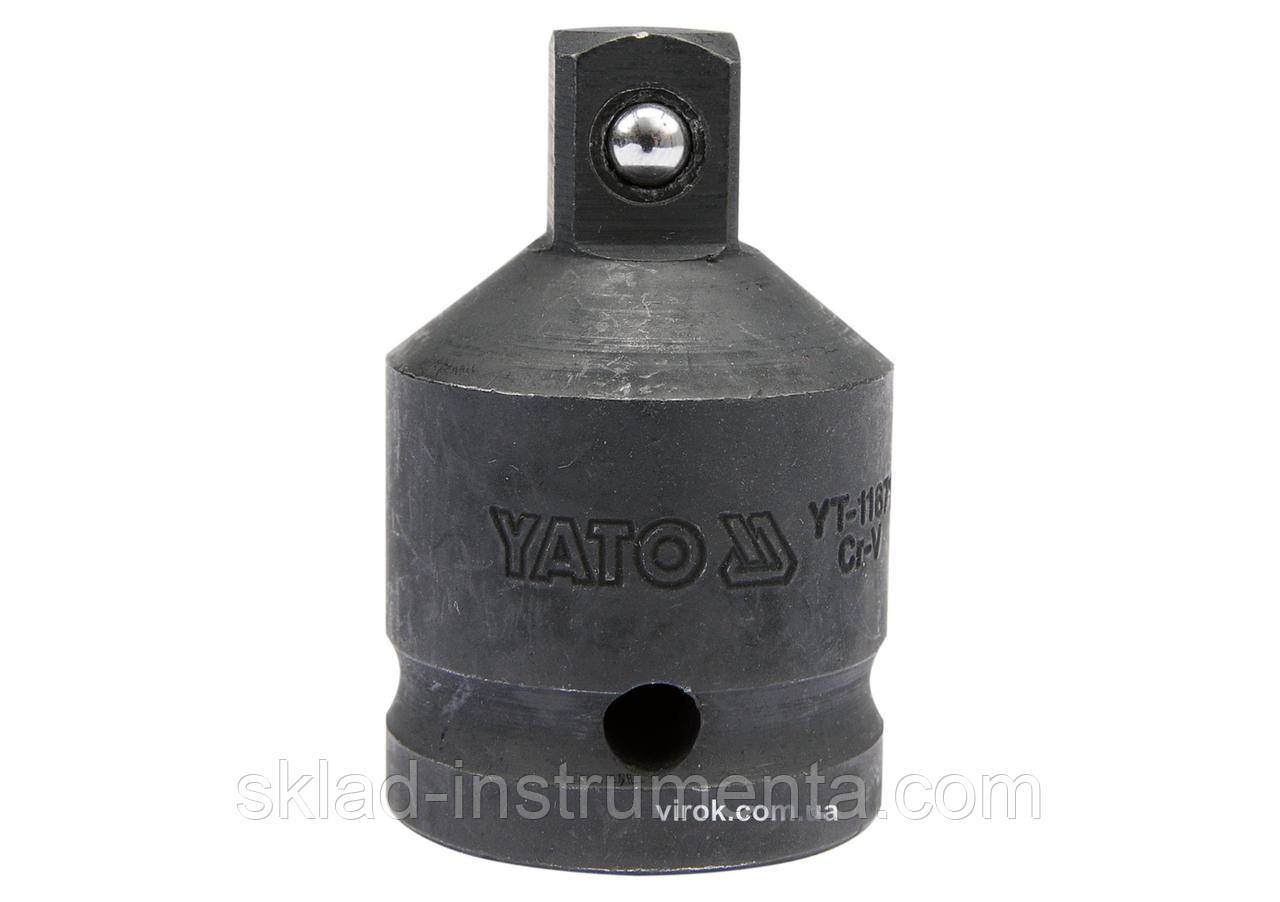Перехідник ударний YATO 3/4"(F) - 1/2"(M) 55 мм
