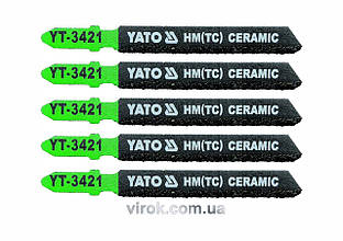Полотно для електролобзика (кераміка) YATO HM(TC) 75 мм 5 шт