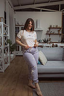 Молодежная пижама женская легкая штаны и футболка одежда для сна, размер XL, Bella Secret