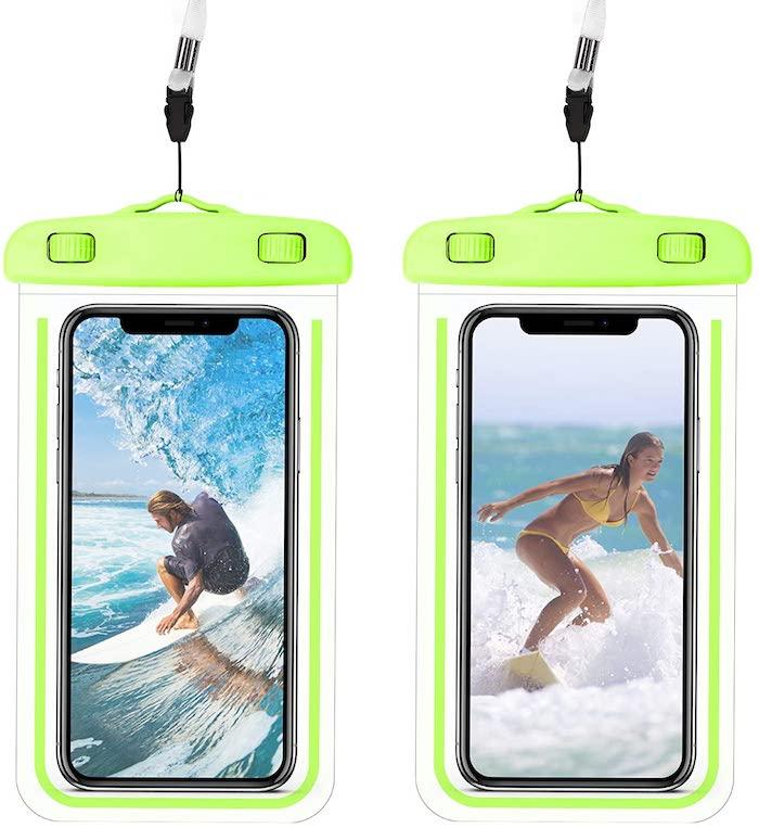 Водонепроникний чохол для смартфона Aqualight світний зелений, фото 1