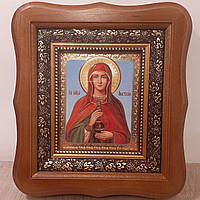 Ікона Анастасія свята Великомучениця, лик 10х12 см, у світлому дерев'яному кіоті.