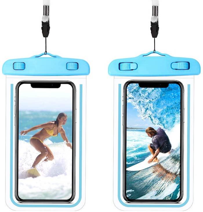 Водонепроникний чохол для смартфона Aqualight світний синій, фото 1