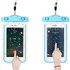 Водонепроникний чохол для смартфона Aqualight світний синій, фото 3