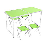 Стол для пикника со стульями Folding Table 7201, зеленый