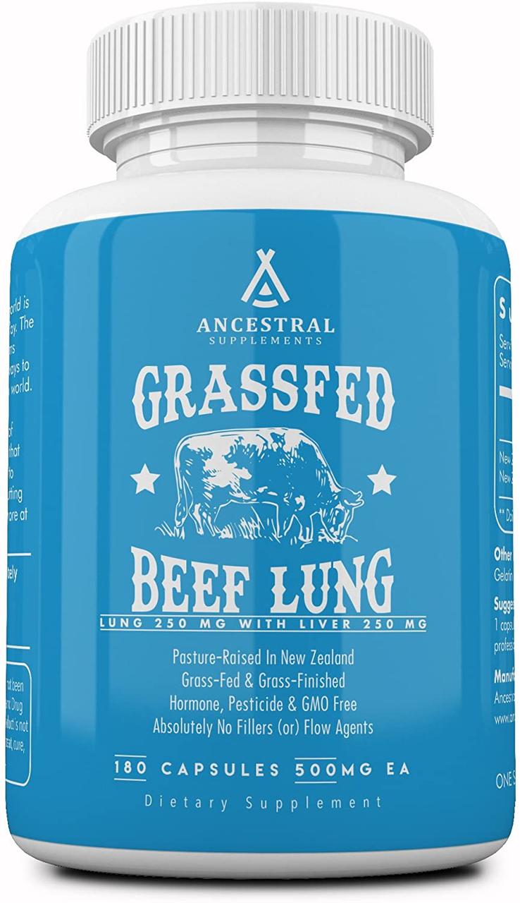 Ancestral Supplements Beef Lung / Яловичі легені 180 капсул