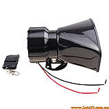 Поліцейська авто сирена + пульт ДК спецсигнал на 7 тонів 100вт СГВ крекалка пискавка сигнал, фото 5