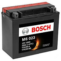 Аккумулятор мото 18 А/ч 12V 250A AGM АКБ BOSCH 0092M60230 YTX20L-4 / YTX20L-BS